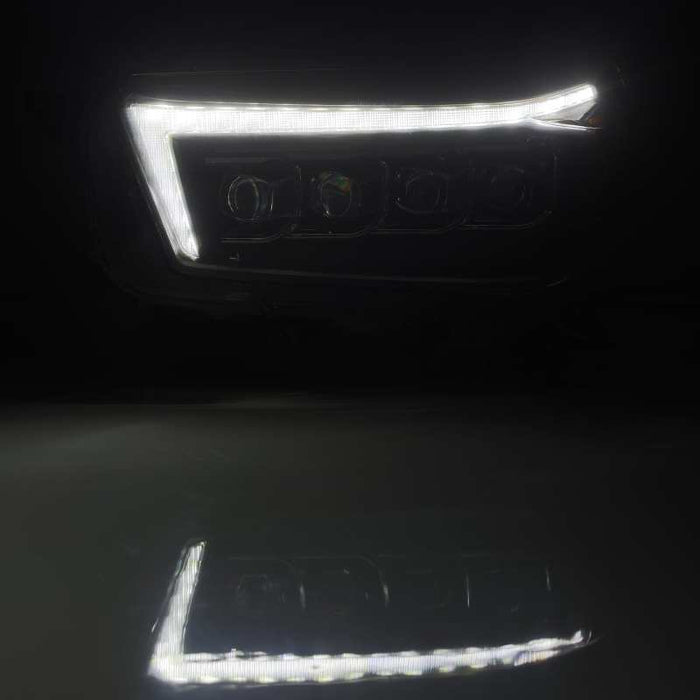 Phares de projecteur à LED AlphaRex 10-13 Toyota 4Runner NOVA de style planche noir avec signal Seq/DRL