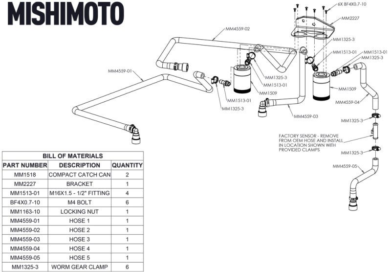 Kit de récupérateur d'huile à cloison Mishimoto 18+ Ford F-150 2,7 L EcoBoost - Transparent