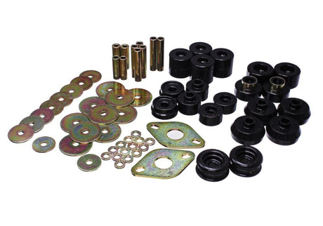 Ensemble de bagues de montage de carrosserie noires Energy Suspension 96-99 Toyota 4Runner 2WD/4WD