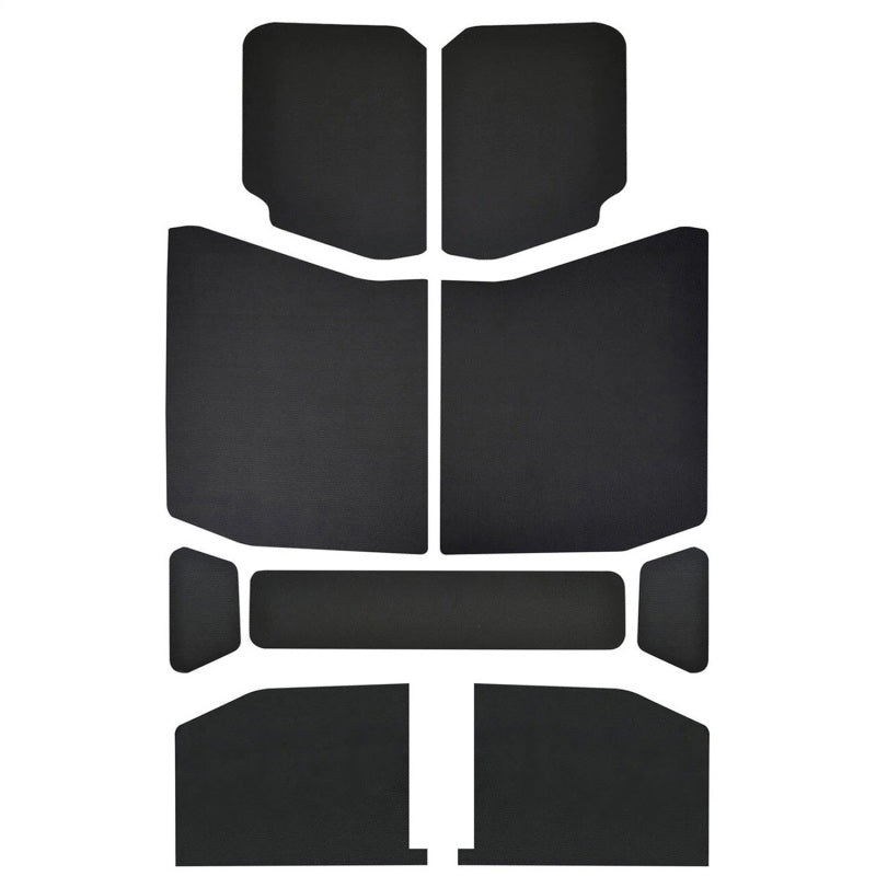 Tapis de protection pour toit de Jeep Wrangler JL 4 portes DEI 18-23 - 9 pièces - Noir