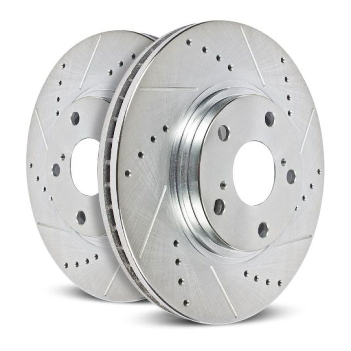 Rotors arrière Power Stop 2008 Mitsubishi Lancer Evolution percés et fendus - Paire