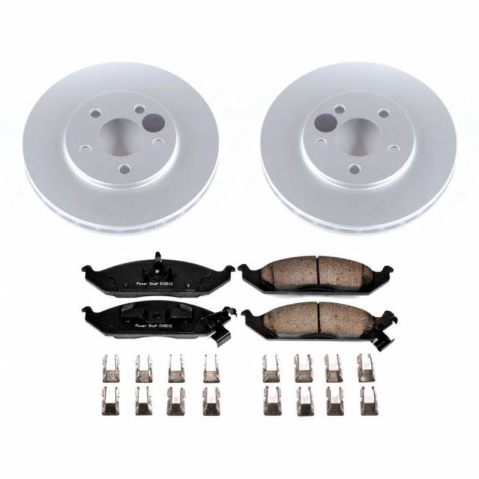 Kit de freins à revêtement Geomet Power Stop 95-00 pour Chrysler Cirrus avant Z17 Evolution