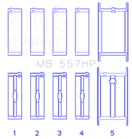King Engine Bearings Small Block Chevy BI-Metal Main Bearing Set