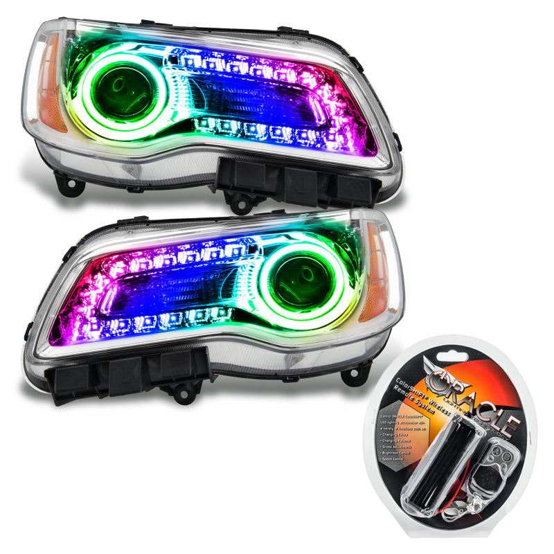 Oracle 11-14 Chrysler 300C SMD HL - Chrome - NON HID - ColorSHIFT DRL - ColorSHIFT SEE WARRANTY