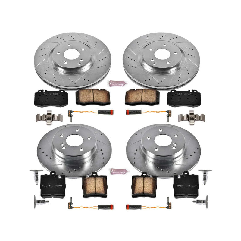 Kit de freins avant et arrière Power Stop Z23 Evolution pour Mercedes-Benz C230 2004