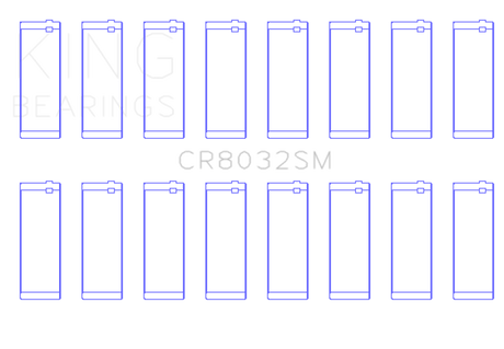 Jeu de roulements de bielle King Chrysler 345/370 16V (taille 1.0)