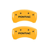 MGP 4 Caliper Covers Engraved Front & Rear Pontiac Yellow Finish Black Char 2010 Pontiac G6