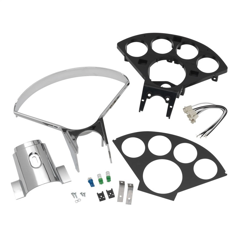 Tableau de bord à 5 jauges Autometer 55-56 pour voitures Chevy (convient à un tachymètre de 3-3/8 po et à quatre jauges de 2-1/16 po)