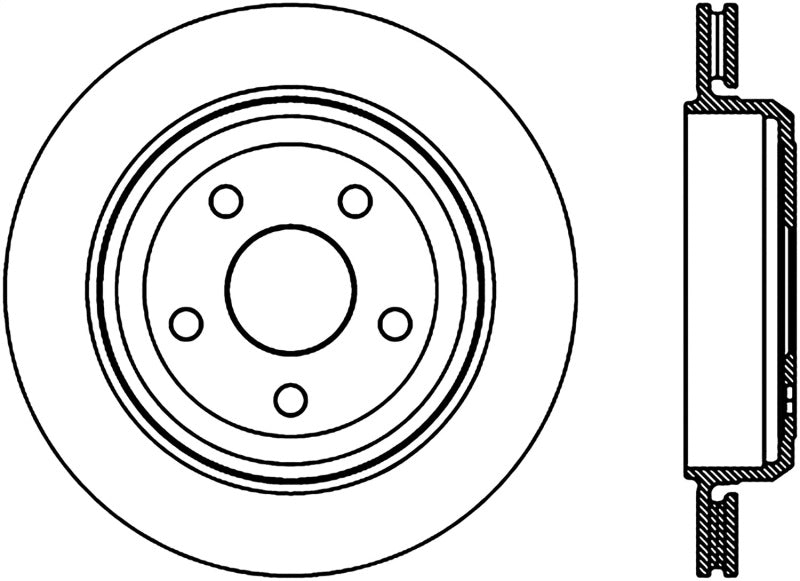 Disque de frein sport fendu StopTech 11-17 Jeep Grand Cherokee (sauf SRT8)