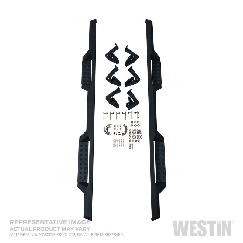 Westin/HDX 17-18 Ford F-150 SuperCab Drop Nerf Step Bars - Textured Black