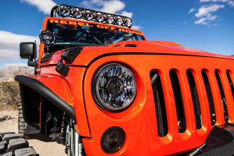 Phare de rechange KC HiLiTES 07-18 Jeep JK 7 pouces Gravity LED Pro approuvé DOT (simple)
