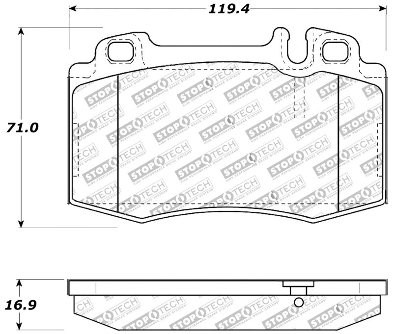 Plaquettes de frein avant StopTech Performance 94-12/96 Maserati / Mercedes Benz Série C/E/ML/S/SL