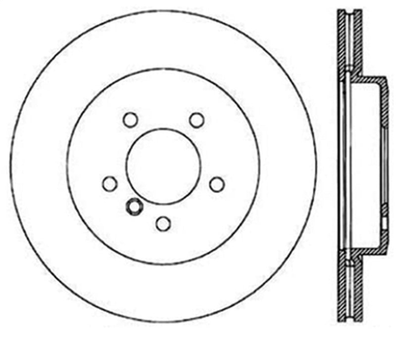 Rotor avant gauche rainuré et percé StopTech pour BMW Z4 06-08 / Série 330 00-07 (E46/E90)