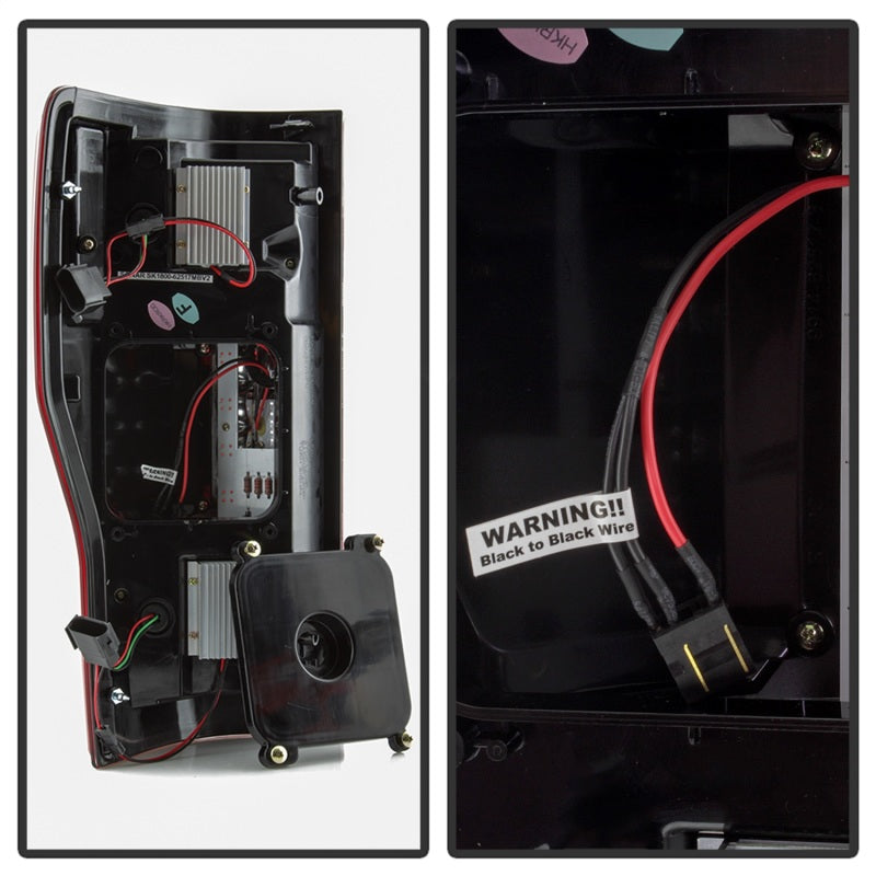 Feux arrière à LED Spyder 17-18 Ford F-250 Super Duty (sauf modèles à LED) - Clr rouge (ALT-YD-FS17-LED-RC)