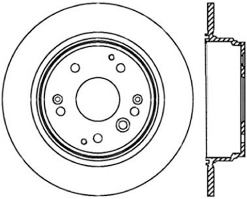 Rotor CRYO fendu arrière droit StopTech Power Slot 04-08 Acura TL/TL-S / 03-09 Honda Element