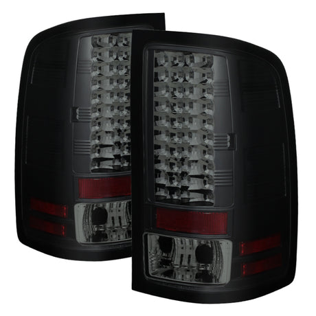 Spyder GMC Sierra 07-13 (pas 3500 Dually 4 roues arrière) Feux arrière à LED Blk Smke ALT-YD-GS07-LED-BSM