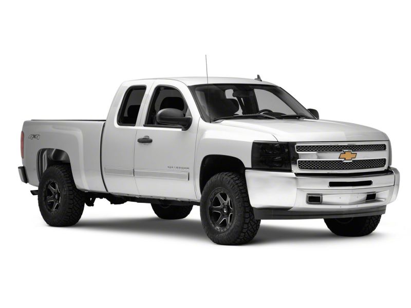 Phares Raxiom 07-14 Chevrolet Silverado 1500 HD Axial OEM Rep - Boîtier chromé - Lentille fumée