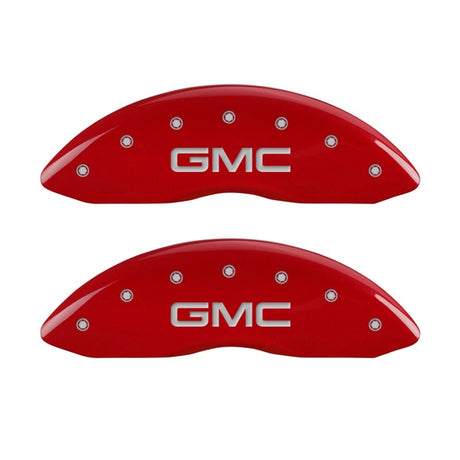 Ensemble avant MGP 2 couvre-étriers avant gravés finition rouge GMC argent ch