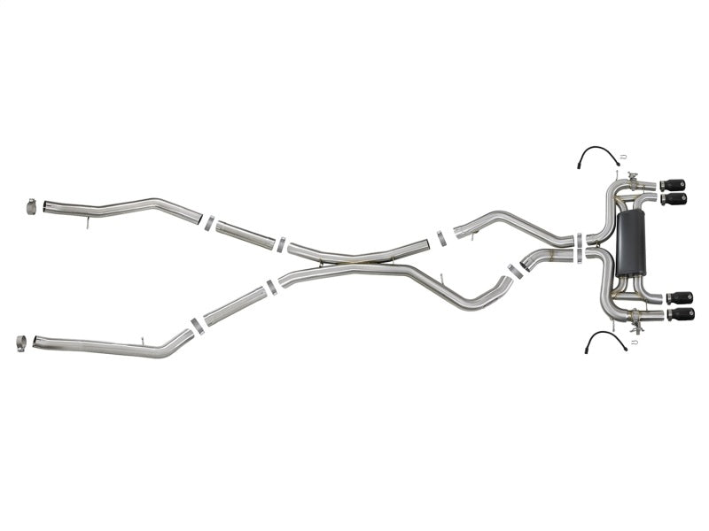 Système d'échappement aFe MACH Force-Xp 3,5 po 304 SS C/B 15-18 BMW X5 M (F85) V8-4,4 L (tt) - Embout noir