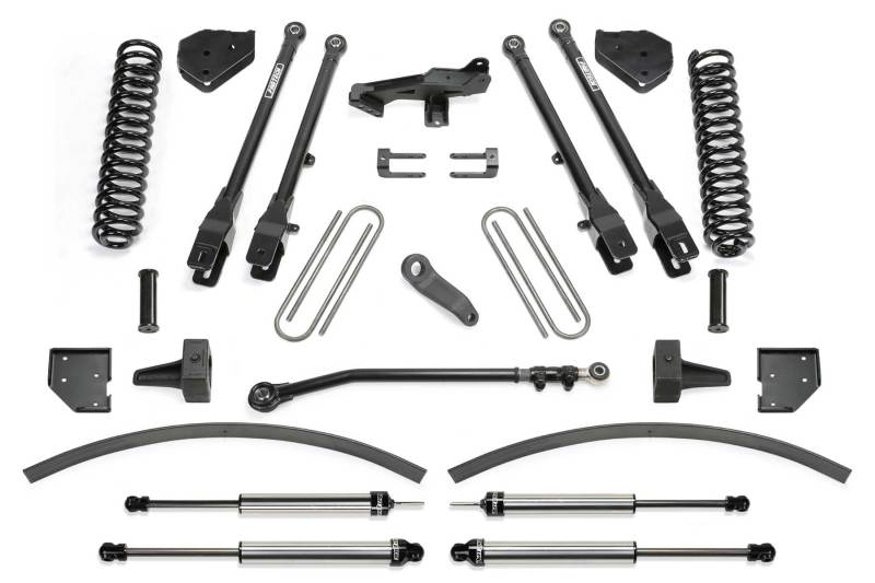 Système Fabtech 17-21 Ford F250/F350 4WD Diesel 8 pouces 4Link avec bobines et amortisseurs DLSS