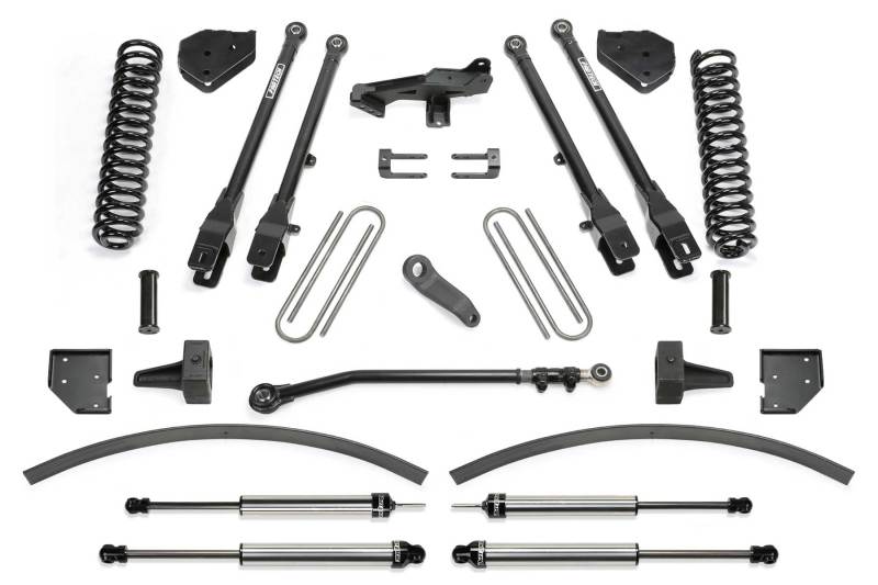 Système Fabtech 17-21 Ford F250/F350 4WD Diesel 8 pouces 4Link avec bobines et amortisseurs DLSS