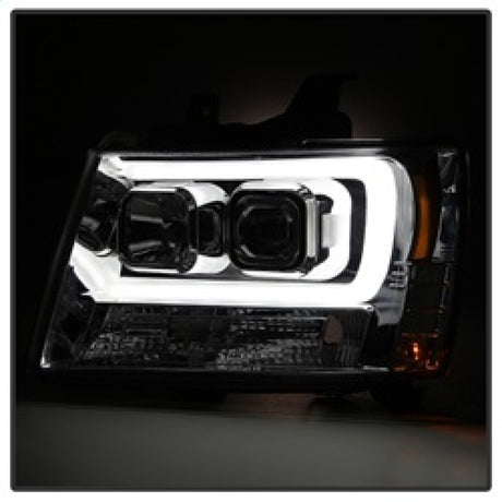 Phares de projecteur V2 pour Chevy Suburban/1500/2500/Tahoe Spyder 07-14 Chrome PRO-YD-CSUB07V2-DRL-C