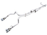 AWE Tuning 22-23 GMC Sierra 1500 AT4X 6.2L 0FG Catback Split Dual (pare-chocs plat) - Embouts chromés argentés