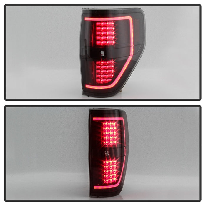 xTune 09-14 Ford F-150 Light Bar LED Tail Lights - Black Smoke (ALT-JH-FF15009-LBLED-BSM)