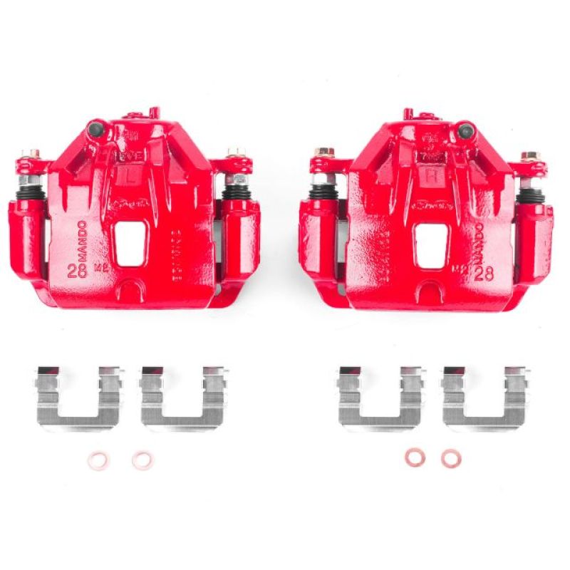 Étriers avant rouges Power Stop 10-11 Hyundai Azera avec supports - Paire