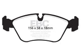 Plaquettes de frein avant EBC Greenstuff pour Volvo 850 2.3 Turbo 93-97