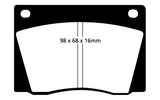 EBC 67-74 Ac 428 7.0 Redstuff Front Brake Pads
