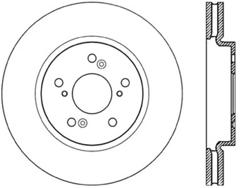 Rotor cryogénique avant haut de gamme Stoptech 07-12 Acura RDX