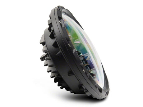 Phares à LED Raxiom 07-18 Jeep Wrangler JK Axial Spider avec halo Angel Eye - Boîtier noir (lentille transparente)