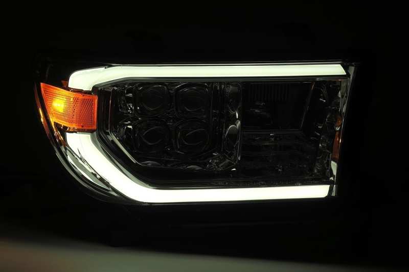 Phares de projection à LED NOVA AlphaRex 07-13 Toyota Tundra (avec réglage de niveau) Plank Alpha Blk avec signal Seq/RDL