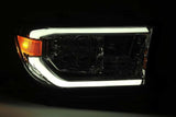 Phares de projection à LED NOVA AlphaRex 07-13 Toyota Tundra (avec réglage de niveau) Plank Alpha Blk avec signal Seq/RDL
