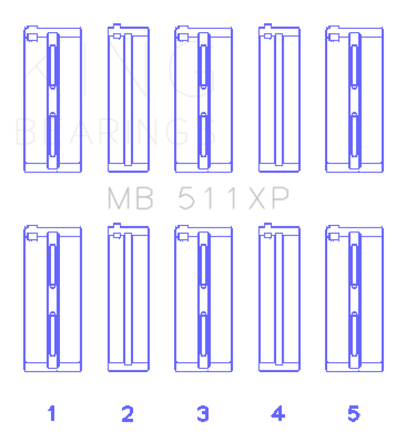 Ensemble de roulements principaux King Alfa Romeo Alfetta/Giulia/Spider/Sport/Sprint (taille STD)