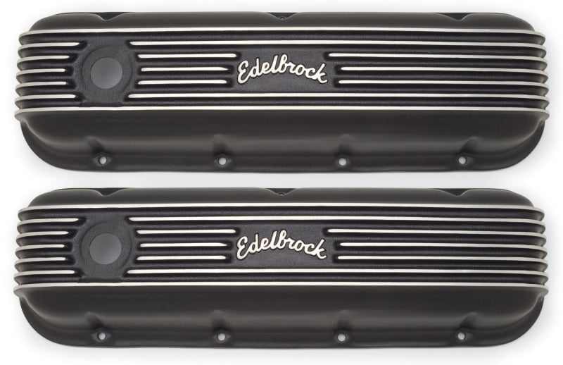 Cache-culbuteurs Edelbrock Classic Series Chevrolet 1965 et plus tard 396-502 V8 Noir