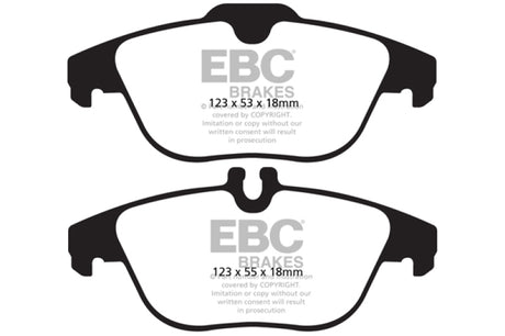 Plaquettes de frein arrière Redstuff EBC 13-16 Mercedes-Benz GLK250 2.1 Twin TD
