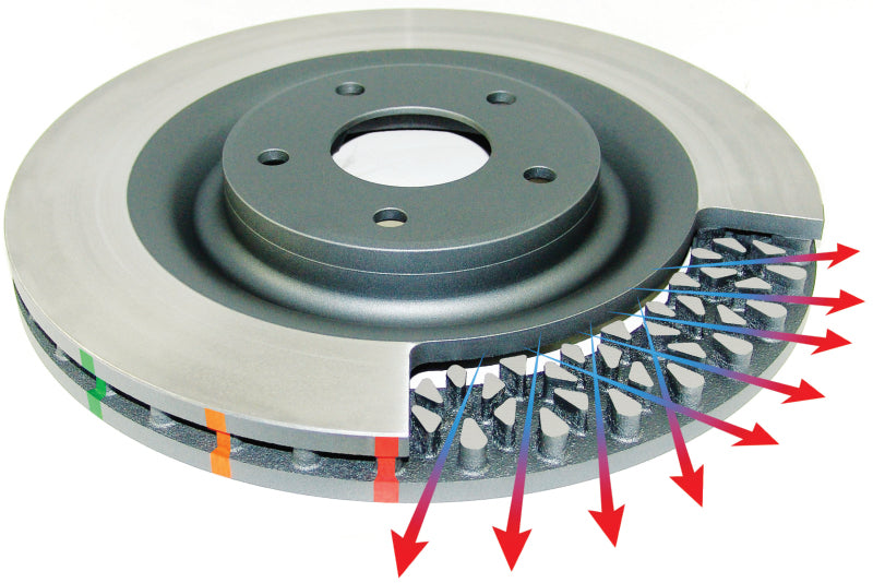 DBA 03-07 350Z / 03-04 G35 avec rotor avant percé et fendu Brembo série 5000 en 2 pièces assemblé avec