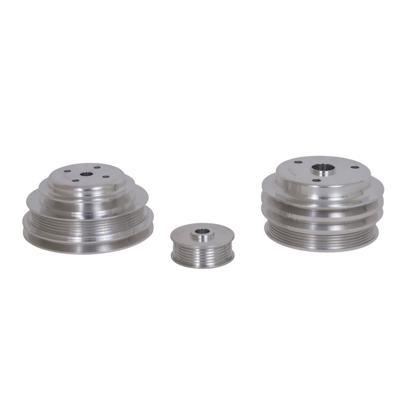 Kit de poulie de transmission inférieure BBK 85-97 GM Truck 305 350 - Aluminium CNC léger (3 pièces)