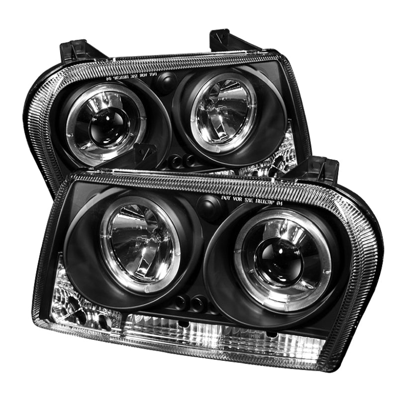 Phares de projecteur Spyder Chrysler 300 09-10 LED Halo LED Blk (non inclus) PRO-YD-C309-HL-BK