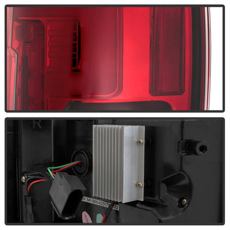 Feux arrière à LED Spyder 17-18 Ford F-250 Super Duty (sauf modèles à LED) - Clr rouge (ALT-YD-FS17-LED-RC)
