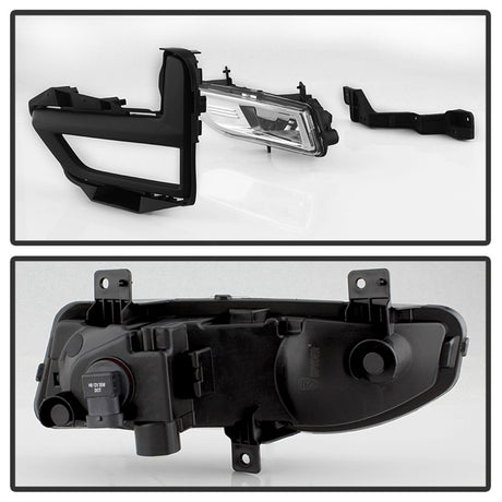 Feux antibrouillard OEM Spyder 17-18 Nissan Rogue (ne conviennent pas aux modèles Sport) avec interrupteur - Transparent (FL-NR2017-C)