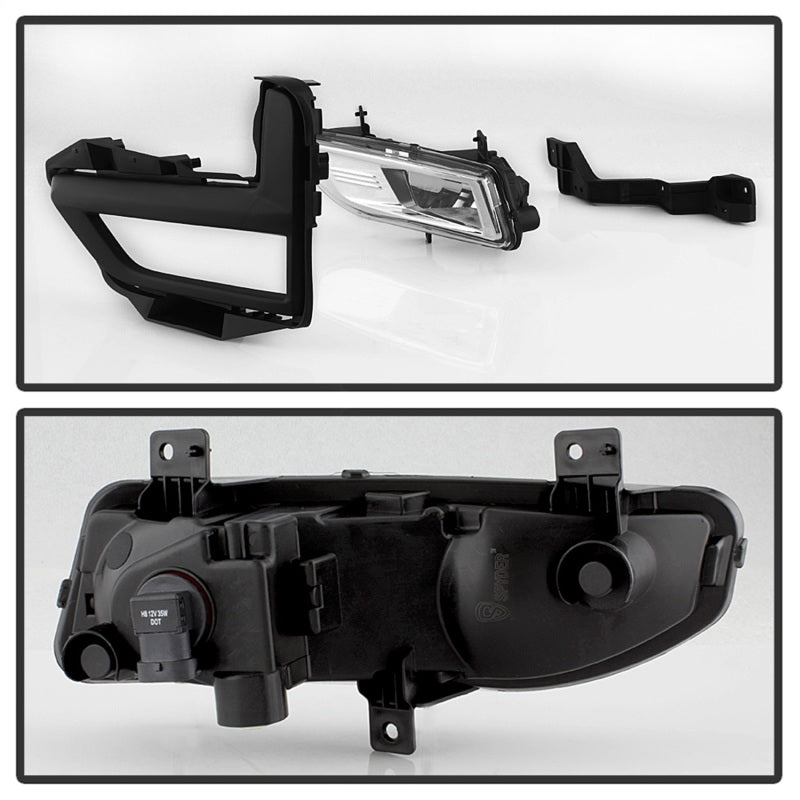 Feux antibrouillard OEM Spyder 17-18 Nissan Rogue (ne conviennent pas aux modèles Sport) avec interrupteur - Transparent (FL-NR2017-C)