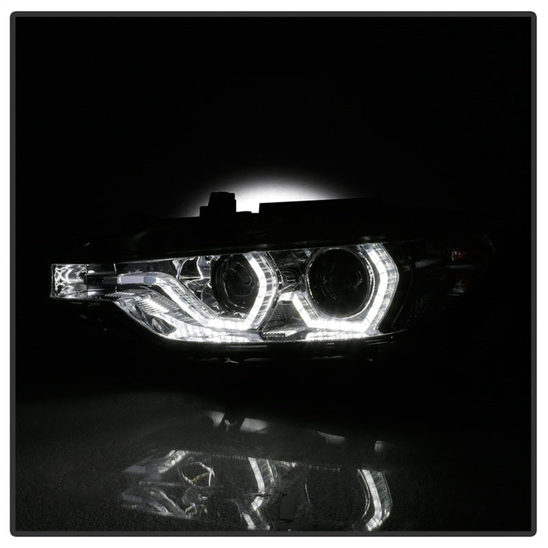 Phares de projecteur Spyder 12-14 BMW F30 Série 3 4DR - LED DRL - Chrome (PRO-YD-BMWF3012-DRL-C)
