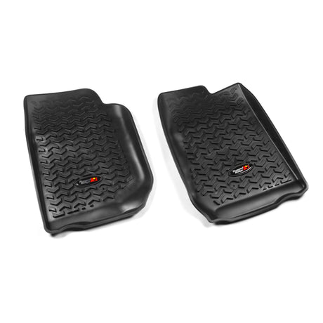 Revêtement de plancher avant Rugged Ridge noir pour Jeep Wrangler Unlimited JK 4 portes 2007-2018