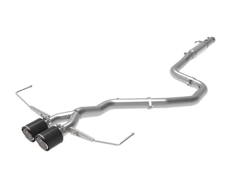 aFe Takeda Exhaust Cat-Back 19-20 Hyundai Veloster 304SS Échappement à double embout en fibre de carbone