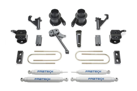Fabtech 13-18 Ram 3500 4WD avec bras radiaux d'usine 5 pouces Système de base avec amortisseurs Perf.