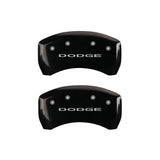 MGP 4 Caliper Covers Engraved Front & Rear With out stripes/Dodge Black finish silver ch