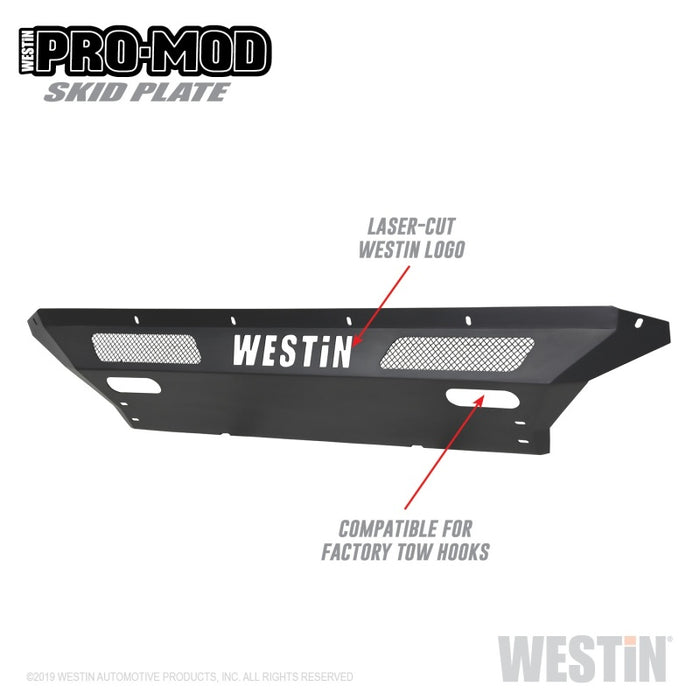 Plaque de protection Westin Pro-Mod 2020 Chevy Silverado 2500/3500 – Noir texturé